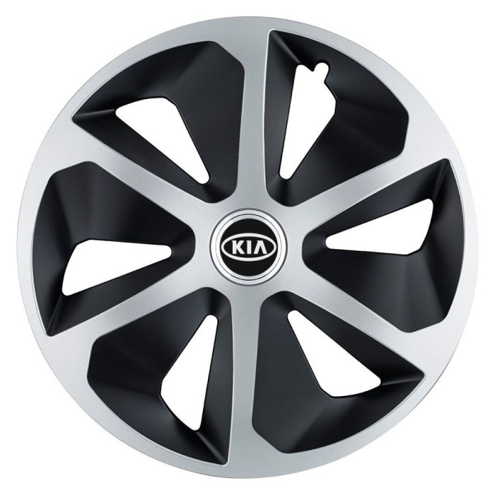 Set 4 capace roti Roco Gri-Negru R17 pentru gama auto Kia