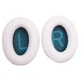Set 2 bureti pentru casti Bose QuietComfort 35 ll / I, QC35 ll / I, Over-Ear - Alb/Albastru - Spuma cu memorie - Piele ecologica