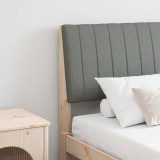 vidaXL Tăblie tapițată Gri &icirc;nchis 150 cm Lemn de pin masiv 879390