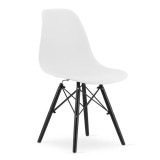 Scaun stil scandinav, Artool, Osaka, PP, lemn, alb si negru, 46x54x81 cm GartenVIP DiyLine