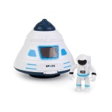 Figurina astronaut cu Nava spatiala, cu lumina, ATU-086314, Oem