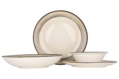 Bonna Set de vesela (Large) - Cortado - 24 bucăți - 6 persoane - Porţelan