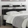 VidaXL Tăblie cap cu raft Stejar negru 120 cm Lemn compozit