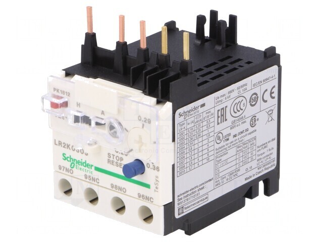 Releu termic TeSys K NO NC LR2K0303