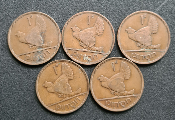 h827 Irlanda Penny 1928 1931 1933 1935 1937