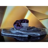 Cumpara ieftin Eșarfă Mătase Naturală Firenze Unisex Dublă Față Violet Argintiu 185x65 cm Made in Italy