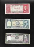 Set Bolivia 100 + 500 + 1000 pesos bolivianos VF-XF pret pe set