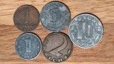 Austria -set de colectie bronz zinc- 1 2 5 10 groschen 1925 1928 1927 1949 1965, Europa
