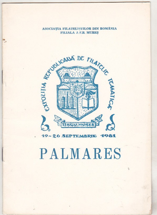 bnk fil Palmares Expozitia republicana filatelie tematica Targu Mures 1981