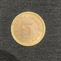 Moneda 5 para 1976 Iugoslavia