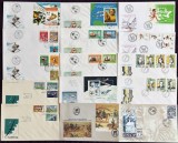 1961-2002 FDC Romania - Lot de 80 plicuri prima zi la 50% din cota