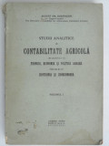 Studii analitice de contabilitate agricola - August Em. Dorwagen vol.I