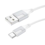 CABLU alimentare si date Borofone &quot;BX101&quot;, Fast Charging Data Cable pt. smartphone, USB la USB Type-C 3A, 1m, alb &quot;6941991108280&quot; (timbru verde 0.18 l