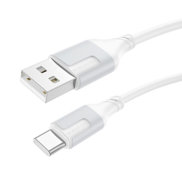 CABLU alimentare si date Borofone &quot;BX101&quot;, Fast Charging Data Cable pt. smartphone, USB la USB Type-C 3A, 1m, alb &quot;6941991108280&quot; (timbru verde 0.18 l