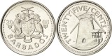 Barbados 2008 - 25 cents UNC