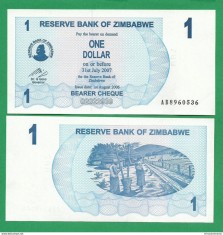 = ZIMBABWE - 1 DOLLAR - 2006 - UNC = foto