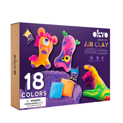Set de creatie air clay, okto, 18 culori foto