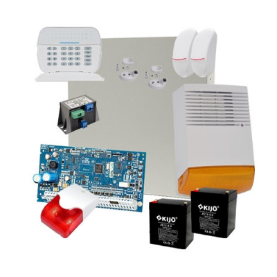 Kit alarma la efractie DSC NEO cu sirena exterioara KIT2016EXT-BS1 SafetyGuard Surveillance foto
