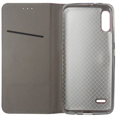 Husa tip carte cu stand Smart Magnet rosie pentru LG K22 foto