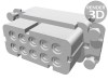 Conector HDC inserturi contact 10+PE, TE Connectivity