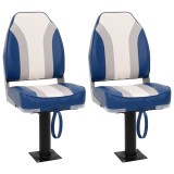VidaXL Set cu scaun pentru barcă, pliabil, 4 piese, spătar &icirc;nalt