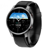 Cumpara ieftin Smartwatch iSEN Watch P50 Negru cu bratara neagra din piele, IPS 1.3 , Tensiometru cu manseta gonflabila, Temperatura, Oxigen