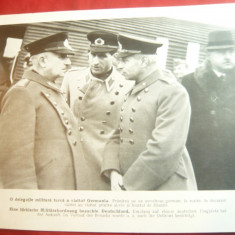 Fotografie ww2 tiparita -Delegatie Militara Turca in Germania ,dim.18x24 cm