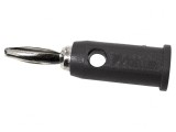 Mufă Banană 4mm 5A 2.5kVDC Neagră