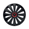 Set 4 capace roti Negre Cu Inel Rosu Trend R14 pentru gama auto SsangYoung, Autohelix MSA