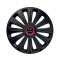 Set 4 capace roti Negre Cu Inel Rosu Trend R14 pentru gama auto SsangYoung