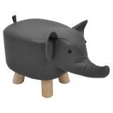 Taburet in forma de Elefant gri natur Balbo 51x26x28 cm