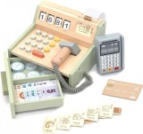 Jucarie casa de marcat din lemn cu accesorii 35 piese UMU Toys