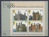 MAREA BRITANIE 1980 EXPOZITIA FILATELICA INTERNATIONALA 2 COLITE NESTAMPILATE