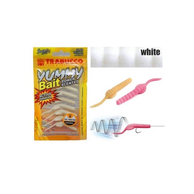 YUMMY TRABUCCO BAIT TAIL DANCER 3CM 8 BUC/PLIC ALB