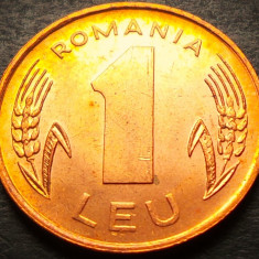 Moneda 1 LEU - ROMANIA, anul 1993 *cod 4009 = UNC GRADABILA - luciu batere