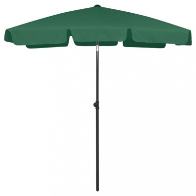 vidaXL Umbrelă de soare de plajă, verde, 180x120 cm 314720 foto
