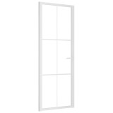 Cumpara ieftin Usa de interior, 76x201,5 cm, alb, sticla ESG si aluminiu