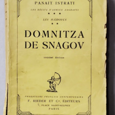 DOMNITZA DE SNAGOV par PANAIT ISTRATI - 1926