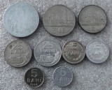 LOT SET complet 9 RSR 5 15 25 bani 1966 1975 1982 1 leu 3 lei 1966 5 lei 1978 **