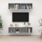 vidaXL Dulapuri TV montate pe perete, 2 buc., gri beton, PAL