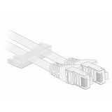 Set 10 bucati suport cu adeziv pentru cablu flat/plat, Delock 60180