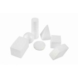 Accesorii creatie - polistiren - forme geometrice, alb, set 7 buc, Colorarte