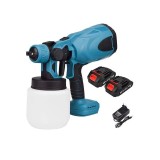 Pistol de vopsit cu 2 acumulatori 48 V, 800 ml, duza din cupru, presiune ajustabila, 3 moduri pulverizare