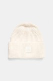 The North Face caciula de lana Urban Patch Beanie culoarea bej, de lana, din tricot gros, NF0A7WJGQLI1