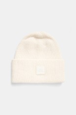 The North Face caciula de lana Urban Patch Beanie culoarea bej, de lana, din tricot gros, NF0A7WJGQLI1