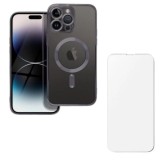 Husa si Folie Protectie pentru iPhone 16 Pro Max, TPU, Protectie si pentru Camera, MagSafe, Anti-Alunecare, Anti-Galbenire, Tran, MCT