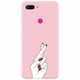 Husa silicon pentru Xiaomi Mi 8 Lite, Pink Finger Cross