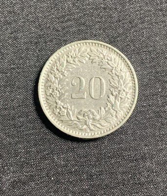 Moneda 20 rapper 1954 Elvetia foto