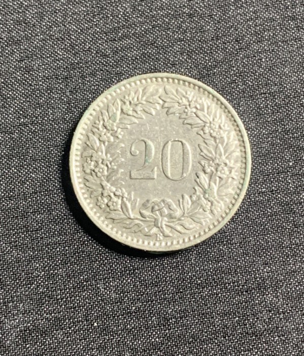 Moneda 20 rapper 1954 Elvetia