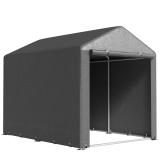 Outsunny Garaj pentru Motociclete, Bicilete sau Unelte de Exterior cu Intrare cu Fermoar, 160x218x172 cm, Gri &Icirc;nchis | Aosom Romania